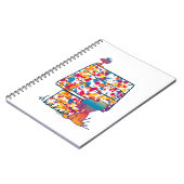 Erdnüsse | Snoopy & Woodstock Rainbow Paint Notizblock (Linke Seite)