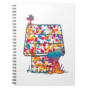 Erdnüsse Snoopy & Woodstock Rainbow Paint Notizblock