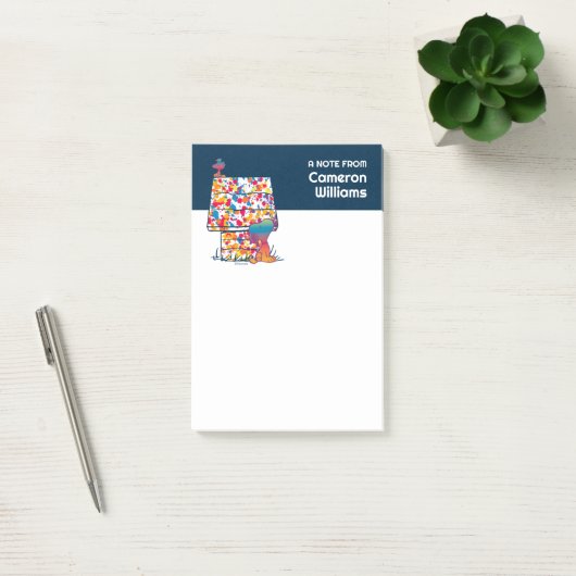 Erdnüsse | Snoopy & Woodstock Rainbow Paint Post-it Klebezettel (Büro)