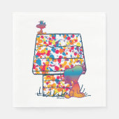 Erdnüsse | Snoopy & Woodstock Rainbow Paint Serviette (Vorderseite)