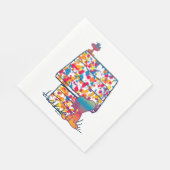 Erdnüsse | Snoopy & Woodstock Rainbow Paint Serviette (Ecke)