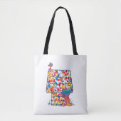 Erdnüsse | Snoopy & Woodstock Rainbow Paint Tasche (Vorderseite)