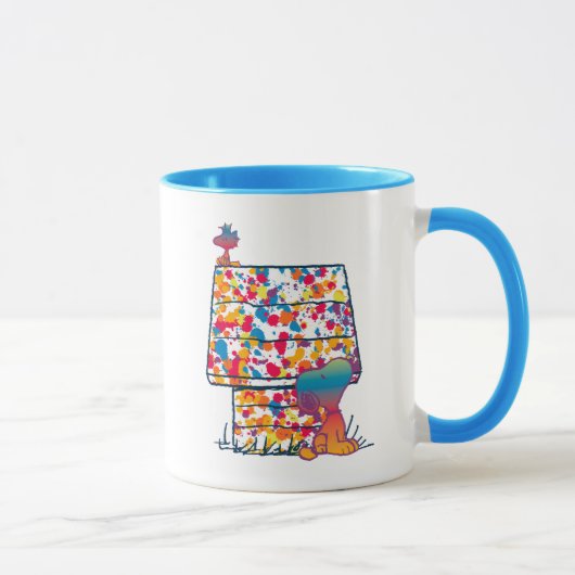 Erdnüsse | Snoopy & Woodstock Rainbow Paint Tasse (Rechts)