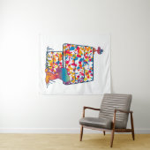 Erdnüsse | Snoopy & Woodstock Rainbow Paint Wandteppich (Beispiel (Horizontal))