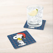 Erdnüsse | Snoopy & Woodstock Rechteckiger Pappuntersetzer (Vor Ort)