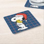 Erdnüsse | Snoopy & Woodstock Rechteckiger Pappuntersetzer (angewinkelt)