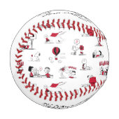 Erdnüsse | Snoopy & Woodstock Red & Black Baseball (Vorderseite Links)