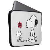 Erdnüsse | Snoopy & Woodstock Red & Black Laptopschutzhülle (Vorne Rechts)