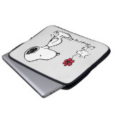 Erdnüsse | Snoopy & Woodstock Red & Black Laptopschutzhülle (Vorne Knopf)