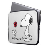 Erdnüsse | Snoopy & Woodstock Red & Black Laptopschutzhülle (Vorderseite Links)