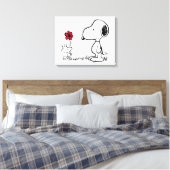 Erdnüsse | Snoopy & Woodstock Red & Black Leinwanddruck (Insitu (Schlafzimmer))