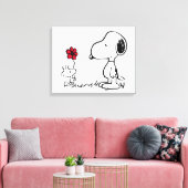 Erdnüsse | Snoopy & Woodstock Red & Black Leinwanddruck (Insitu (Wohnzimmer))
