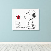 Erdnüsse | Snoopy & Woodstock Red & Black Leinwanddruck (Insitu (Holzboden))