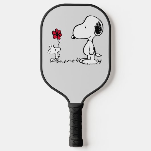 Erdnüsse | Snoopy & Woodstock Red & Black Pickleball Schläger (Vorderseite)