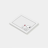 Erdnüsse | Snoopy & Woodstock Red & Black Post-it Klebezettel (angewinkelt)