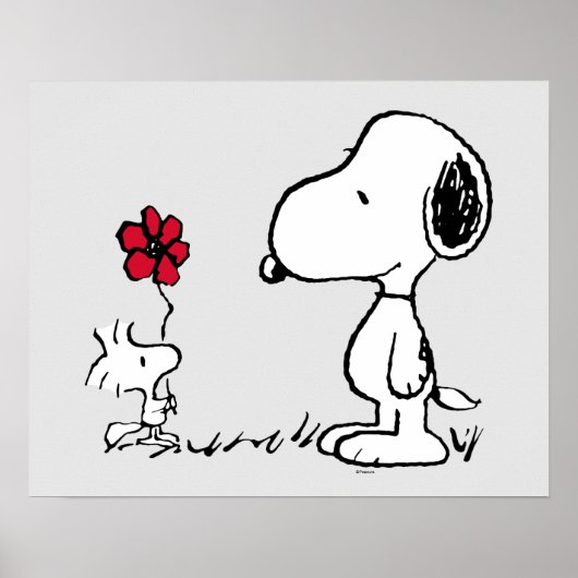 Erdnüsse | Snoopy & Woodstock Red & Black Poster (Vorne)