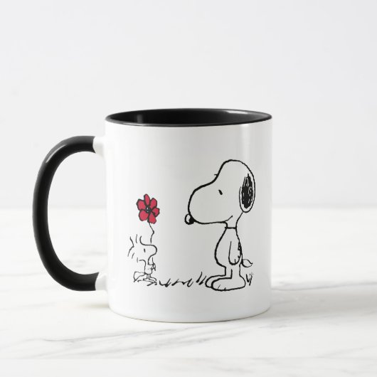 Erdnüsse | Snoopy & Woodstock Red & Black Tasse (Links)