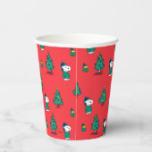 Erdnüsse | Snoopy & Woodstock Red Christmas Patter Pappbecher (Rechts)