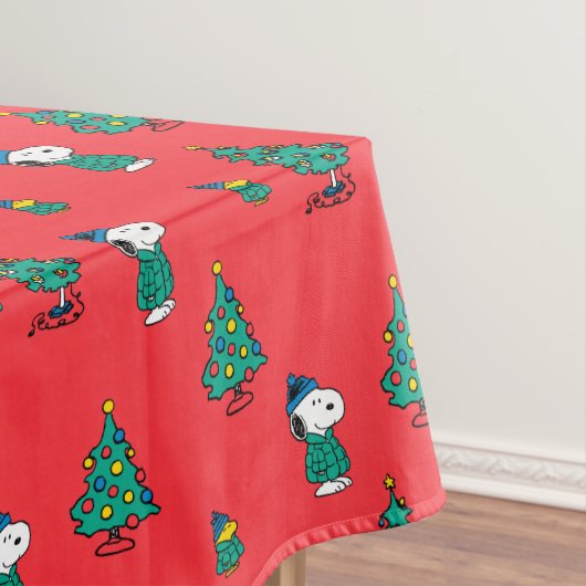 Erdnüsse | Snoopy & Woodstock Red Christmas Patter Tischdecke (Beispiel)