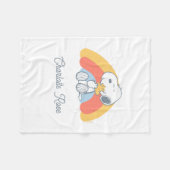 Erdnüsse | Snoopy & Woodstock Regenbogen Baby Fleecedecke (Vorderseite (Horizontal))