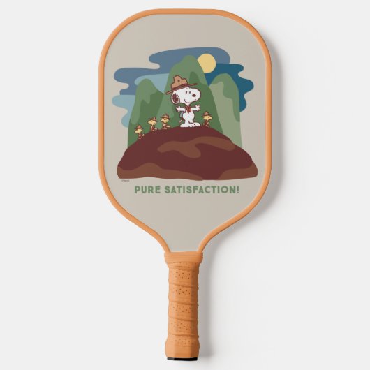 Erdnüsse | Snoopy & Woodstock Reine Zufriedenheit Pickleball Schläger (Rückseite)