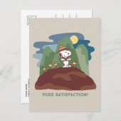 Erdnüsse | Snoopy & Woodstock Reine Zufriedenheit Postkarte (Vorne/Hinten)