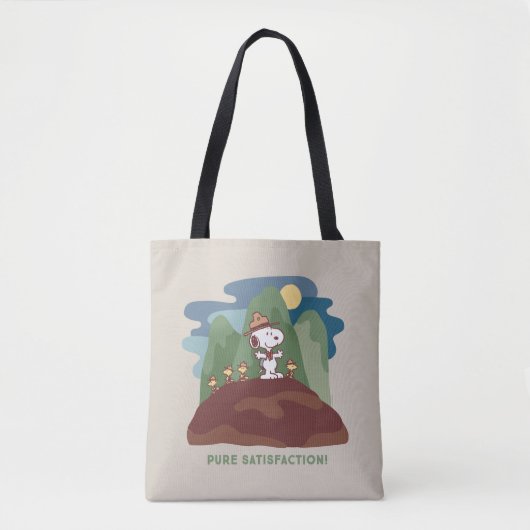 Erdnüsse | Snoopy & Woodstock Reine Zufriedenheit Tasche (Vorderseite)