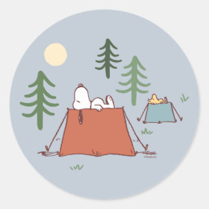 Erdnüsse   Snoopy & Woodstock Runder Aufkleber