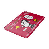Erdnüsse | Snoopy & Woodstock Santa Bell Ringer Badematte (Schrägansicht)