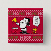 Erdnüsse | Snoopy & Woodstock Santa Bell Ringer Button (Vorderseite)