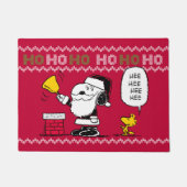 Erdnüsse | Snoopy & Woodstock Santa Bell Ringer Fußmatte (Vorderseite)