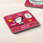 Erdnüsse | Snoopy & Woodstock Santa Bell Ringer Getränkeuntersetzer (Linke Seite)