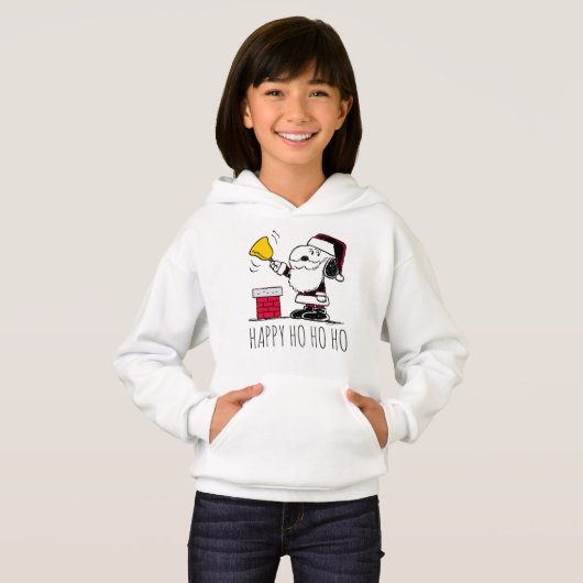 Erdnüsse | Snoopy & Woodstock Santa Bell Ringer Hoodie (Vorne ganz)