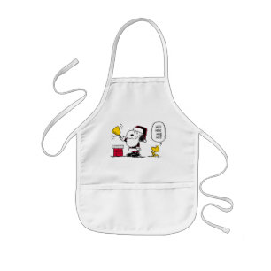 Erdnüsse Snoopy & Woodstock Santa Bell Ringer Kinderschürze