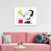 Erdnüsse | Snoopy & Woodstock Santa Bell Ringer Leinwanddruck (Insitu (Wohnzimmer))