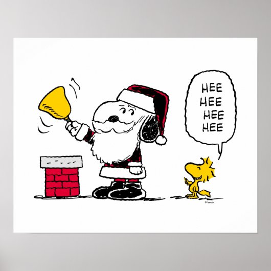 Erdnüsse | Snoopy & Woodstock Santa Bell Ringer Poster (Vorne)