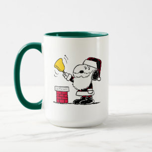Erdnüsse   Snoopy & Woodstock Santa Bell Ringer Tasse