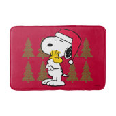 Erdnüsse | Snoopy & Woodstock Santa Claus Hug Badematte (Vorderseite)
