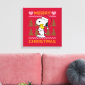 Erdnüsse | Snoopy & Woodstock Santa Claus Hug Leinwanddruck (Insitu (Wohnzimmer))