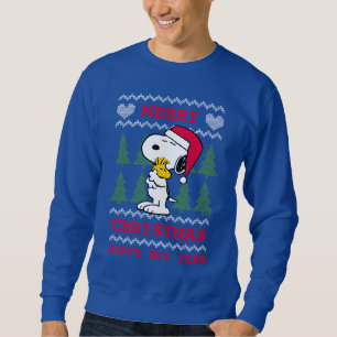 Erdnüsse Snoopy & Woodstock Santa Claus Hug Sweatshirt