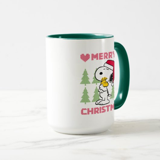 Erdnüsse | Snoopy & Woodstock Santa Claus Hug Tasse (VorderseiteRechts)