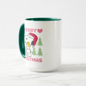Erdnüsse | Snoopy & Woodstock Santa Claus Hug Tasse (Vorderseite Links)