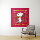 Erdnüsse | Snoopy & Woodstock Santa Claus Hug Wandteppich (Beispiel)