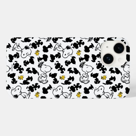 Erdnüsse | Snoopy & Woodstock-Schattenmuster Case-Mate iPhone Hülle (Rückseite (Horizontal))