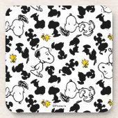 Erdnüsse | Snoopy & Woodstock-Schattenmuster Getränkeuntersetzer (Vorderseite)