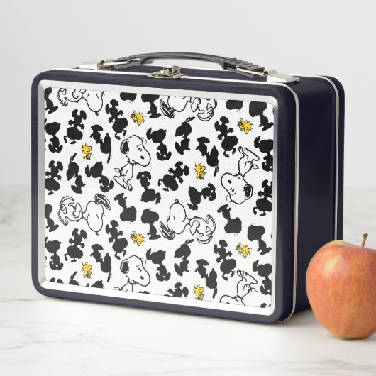 Erdnüsse | Snoopy & Woodstock-Schattenmuster Metall Brotdose (Beispiel)