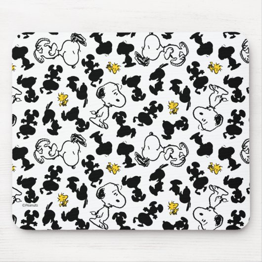 Erdnüsse | Snoopy & Woodstock-Schattenmuster Mousepad (Vorne)