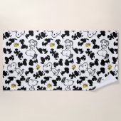 Erdnüsse | Snoopy & Woodstock-Schattenmuster Strandtuch (Vorderseite)