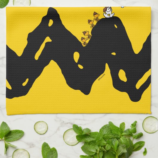 Erdnüsse | Snoopy & Woodstock Scout Truppenwanderu Geschirrtuch (Gefaltet)