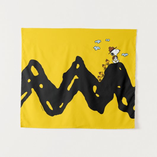 Erdnüsse | Snoopy & Woodstock Scout Truppenwanderu Wandteppich (Vorderseite (Horizontal))